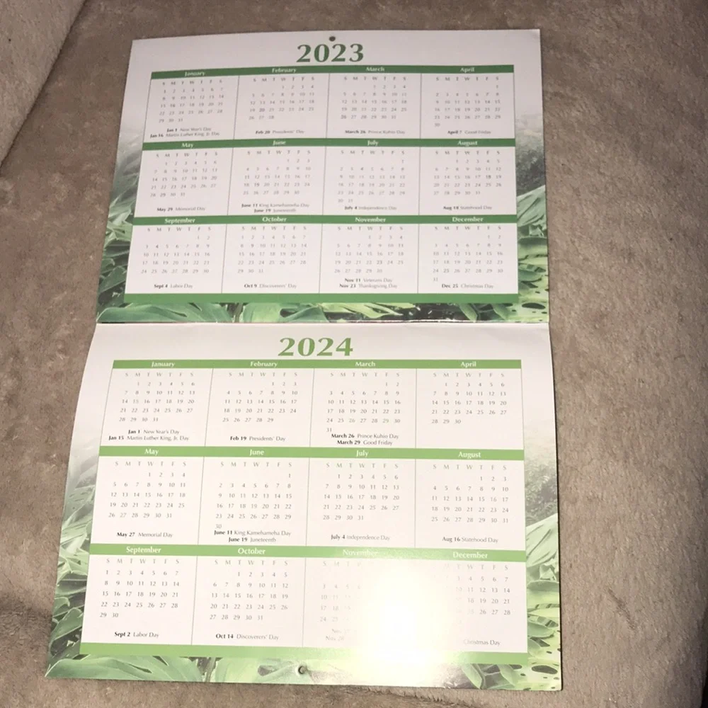 2023 calendar Flowers 💐 of Hawaii New